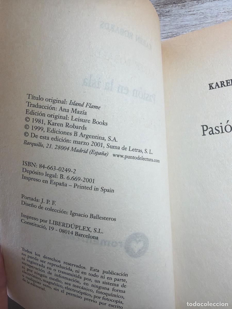 Libros de segunda mano: Libro Pasi&oacute;n en la isla | Karen Robards | 2001 - Foto 3