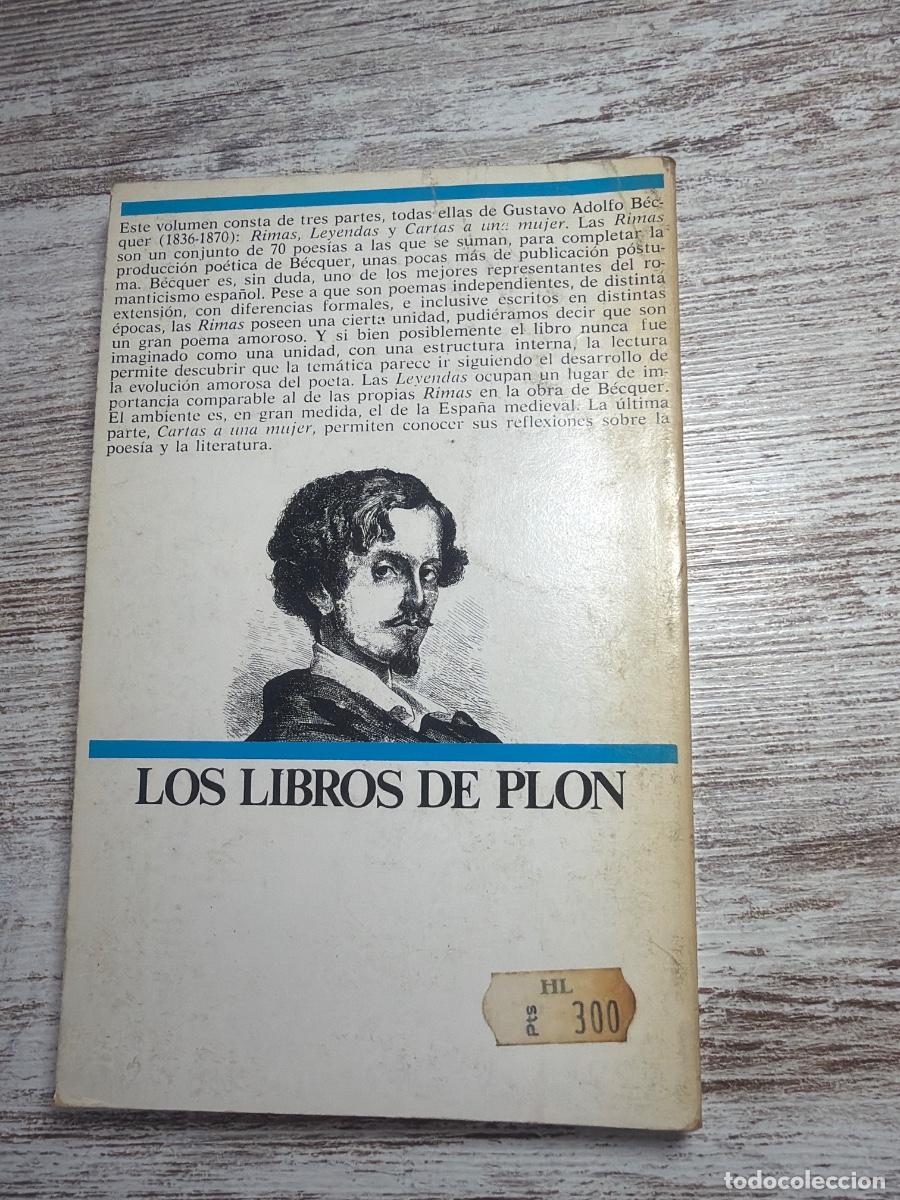 Libros de segunda mano: Libro Rimas y leyendas | Gustavo Adolfo Becquer | 1982 - Foto 2