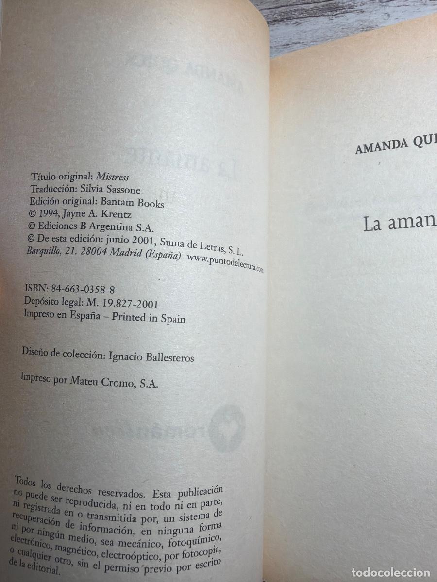 Libros de segunda mano: Libro La amante | Amanda Quick | 2001 - Foto 3