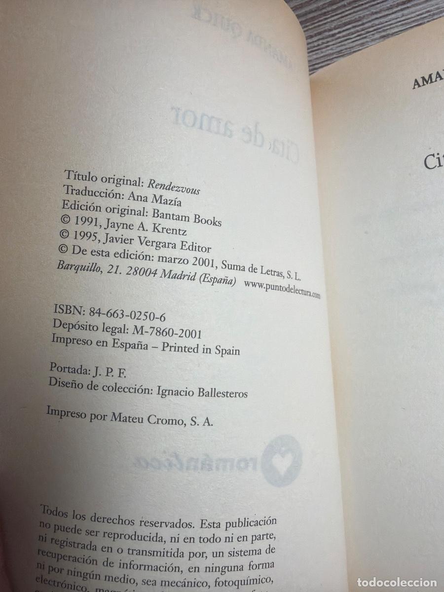 Libros de segunda mano: Libro Cita de Amor | Amanda Quick | 2001 - Foto 3