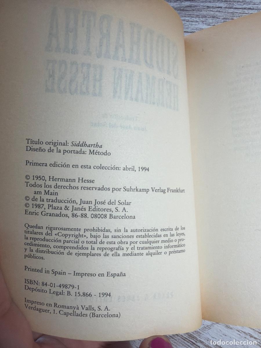 Libros de segunda mano: Libro Siddhartha | Hermann Hesse | 1994 - Foto 3