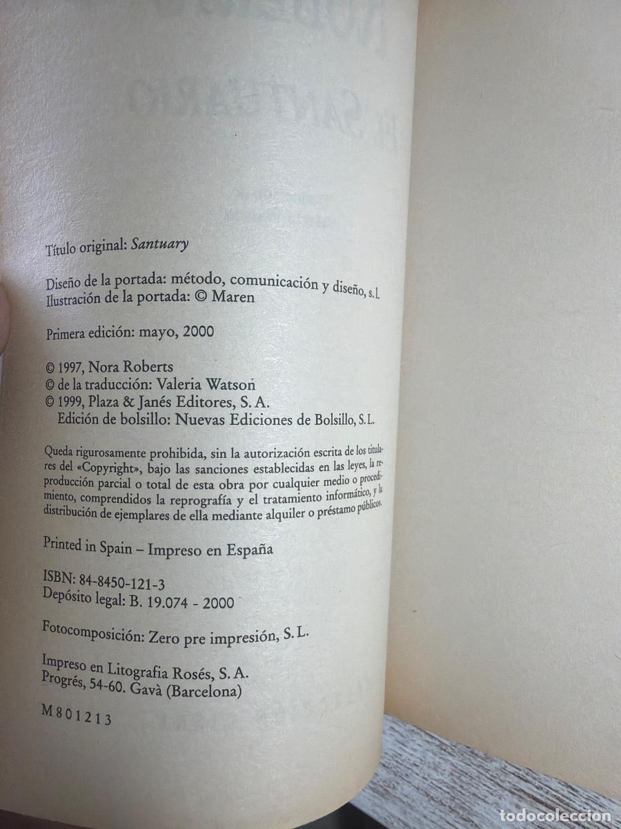 Libros de segunda mano: Libro El santuario | Nora Roberts | 2000 - Foto 3