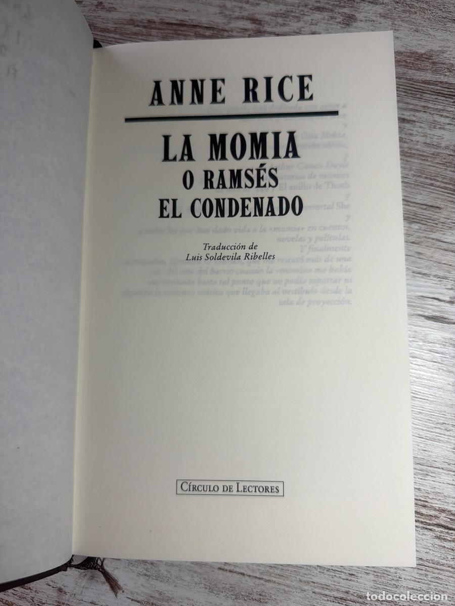 Libros de segunda mano: Libro La momia de Rams&eacute;s el condenado | Anne Rice | 1997