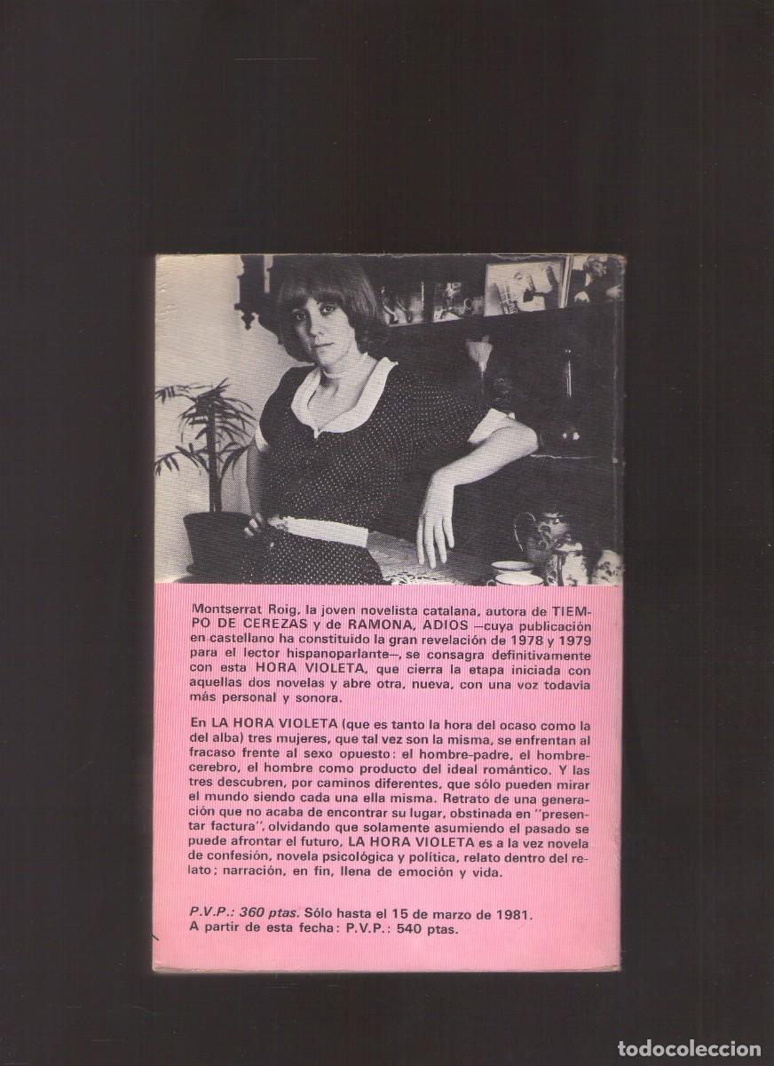 Libros de segunda mano: Bd. La hora Violeta (Montserrat Roig) - Foto 2