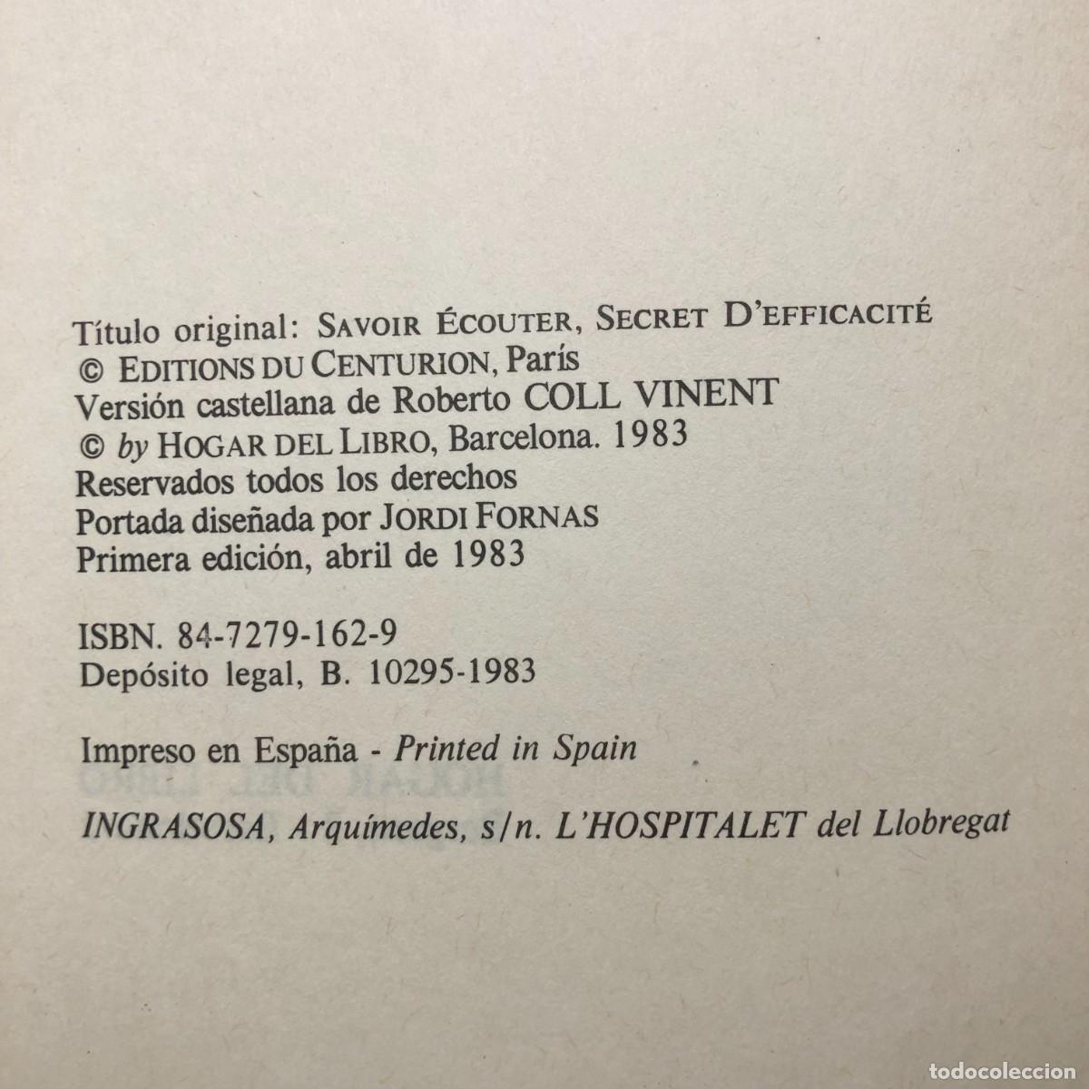 Libros de segunda mano: C&Oacute;MO APRENDER A ESCUCHAR - ANDR&Eacute; CONQUET - 1983 / 5181 - Foto 4