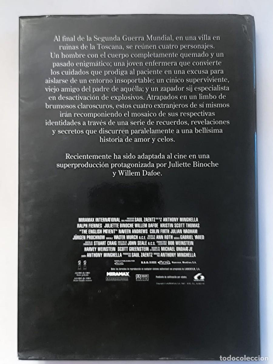 Libros de segunda mano: El paciente ingl&eacute;s &ndash; Michael Ondaatje - Foto 2