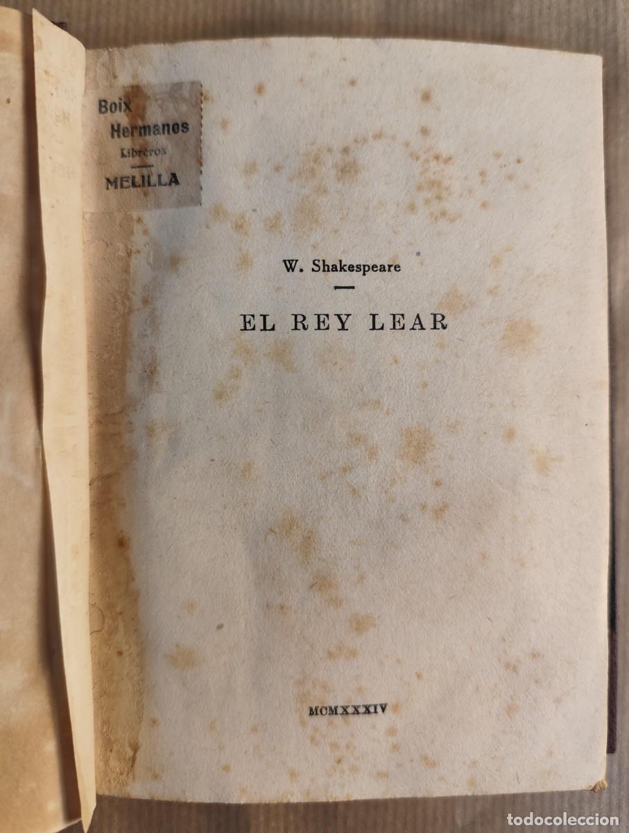 Libros de segunda mano: El Rey Lear, W. Shakespeare - Foto 3
