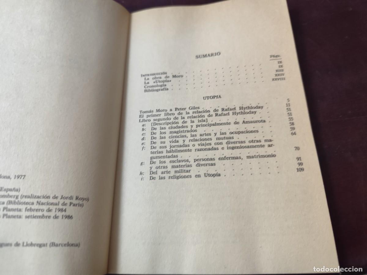Libros de segunda mano: UTOPIA / TOMAS MORO / CJA 444 / PLANETA - Foto 8