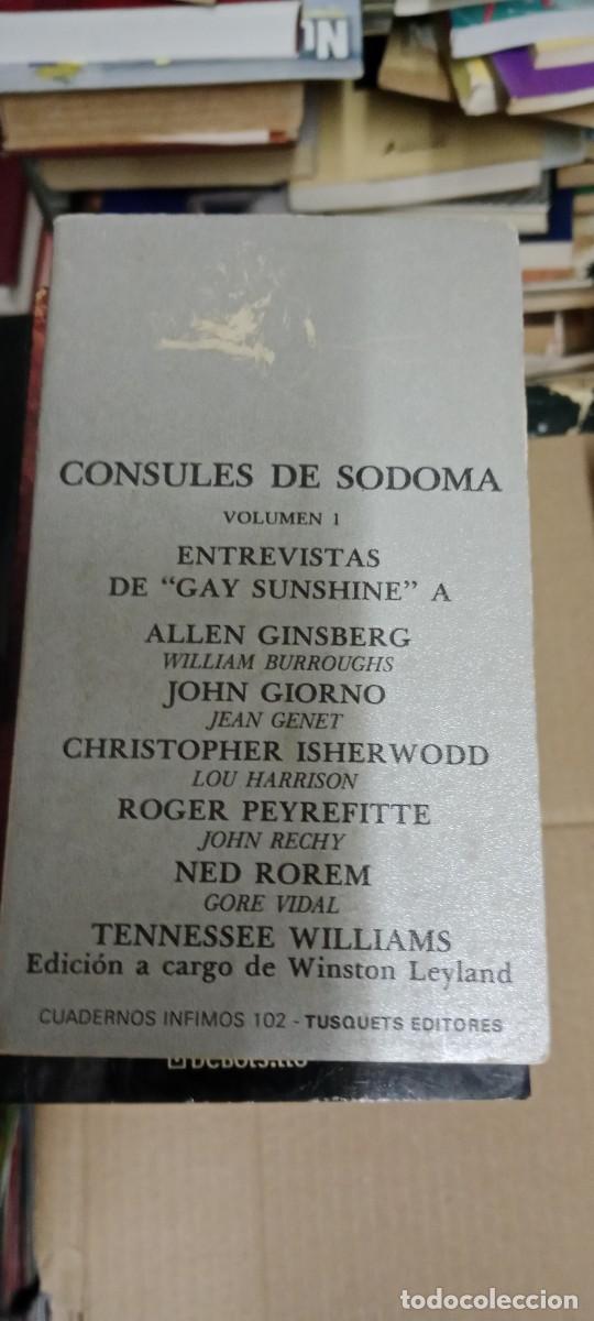 Second hand books: C&oacute;nsules de Sodoma Volumen 1 - Winston Leyland (ed.). Tusquets LIBRO GG-GAT