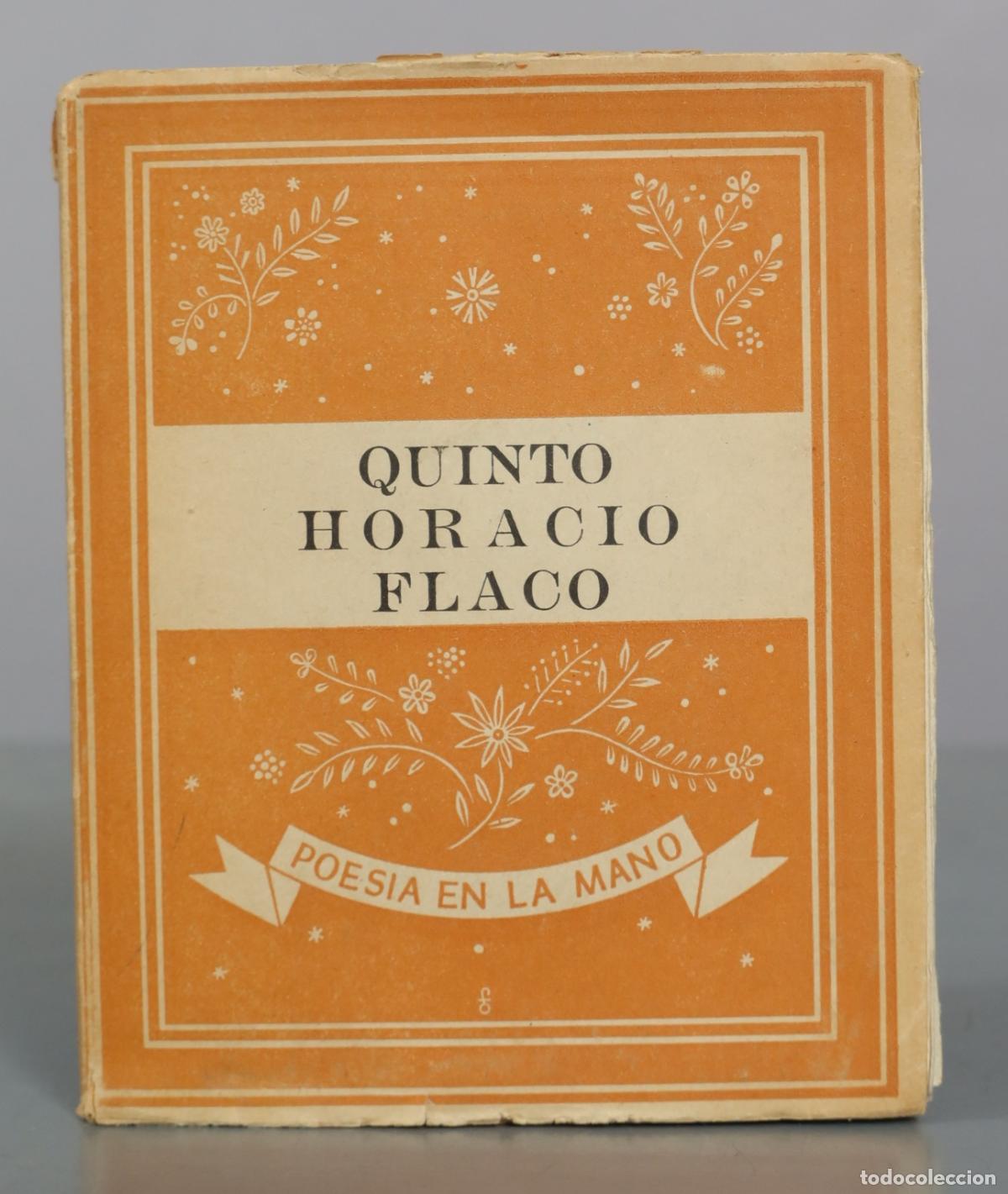 Libros de segunda mano: Quinto Horacio Flaco - Poes&iacute;a en la mano - Editorial Yunque