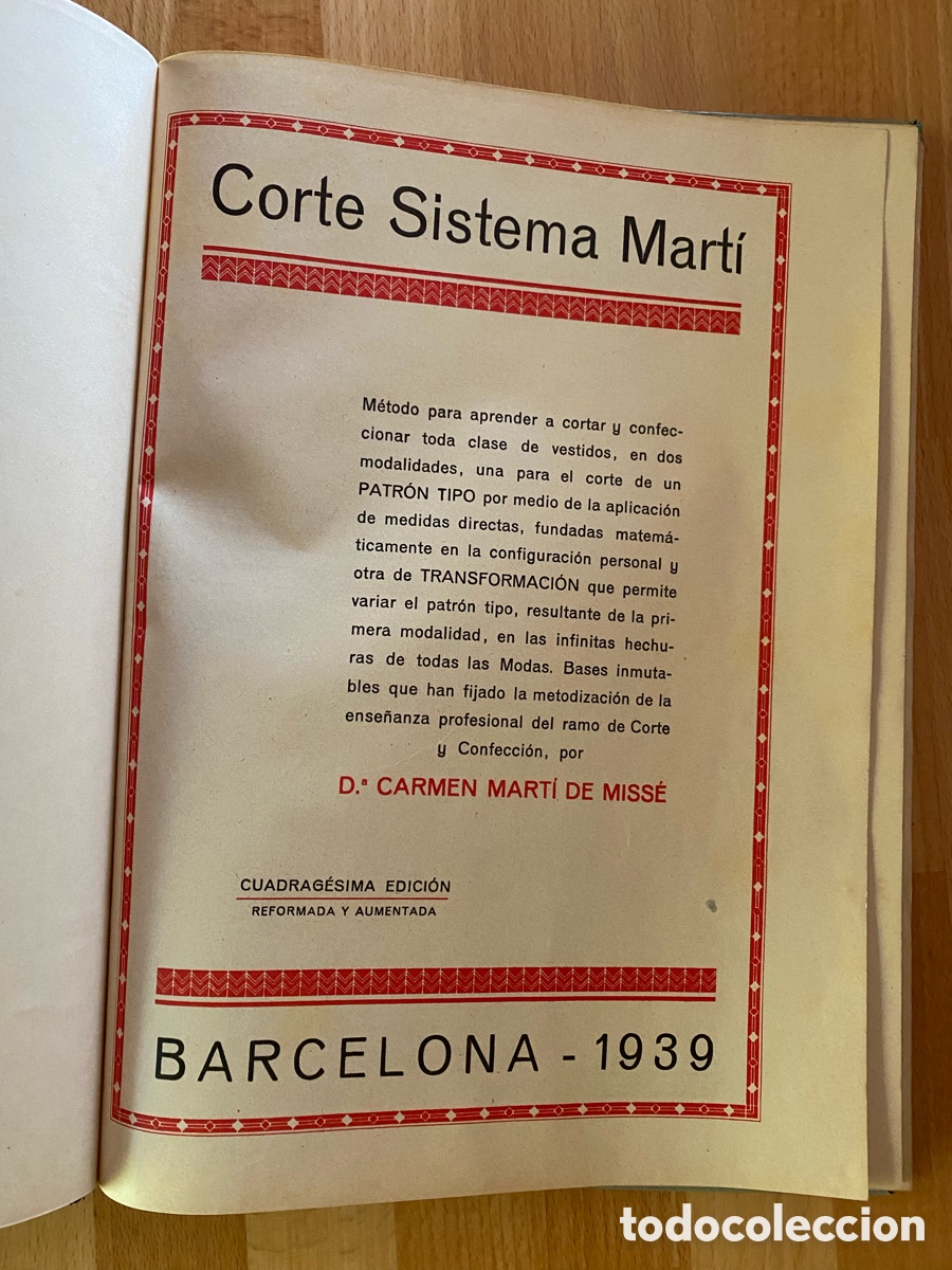 Livros em segunda m&atilde;o: Corte sistema Mart&iacute; : modister&iacute;a para se&ntilde;oras y ni&ntilde;as. 1939. 40a ed