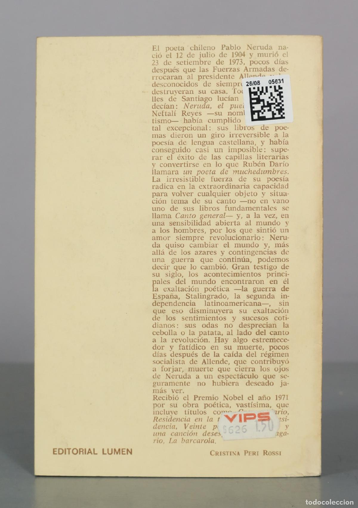 Libros de segunda mano: A&uacute;n - Pablo Neruda - Editorial Lumen - Foto 2