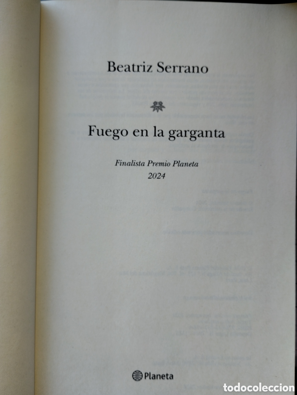 Libros de segunda mano: FUEGO EN LA GARGANTA, BEATRIZ SERRANO - Foto 5