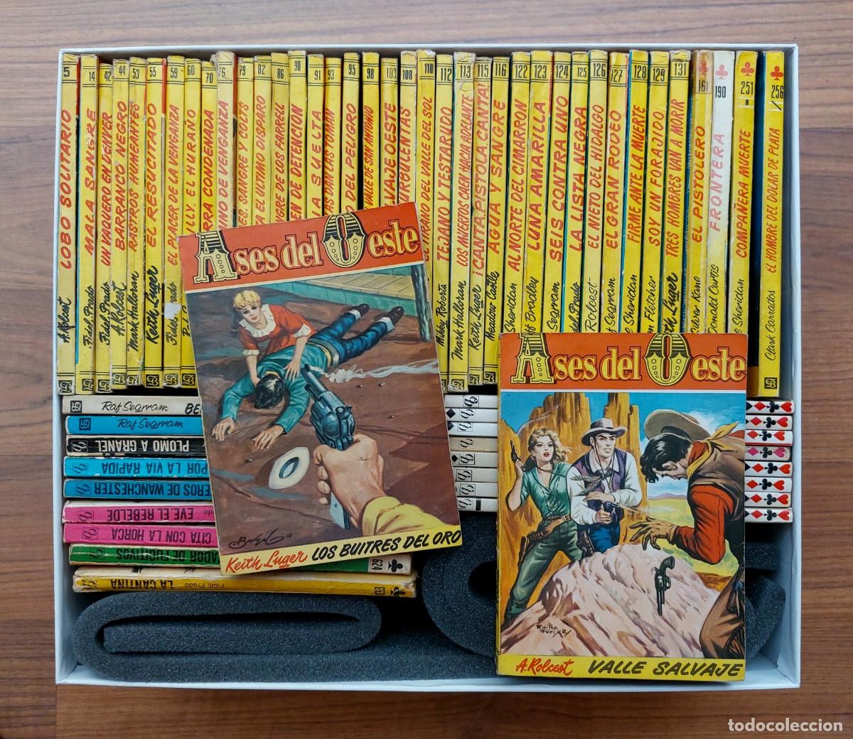 Libros de segunda mano: COLECCION ASES DEL OESTE BRUGUERA - LOTE 57 NOVELAS ANTIGUAS-BOLSILIBROS-PULP (BUEN ESTADO)