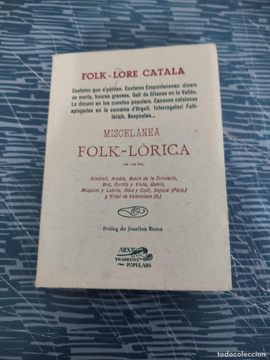 Libros de segunda mano: MISCEL&Aacute;NEA FOLK-LORICA,ARXIU DE TRADICIONS POPULARS,1981,182 P&Aacute;GINAS.