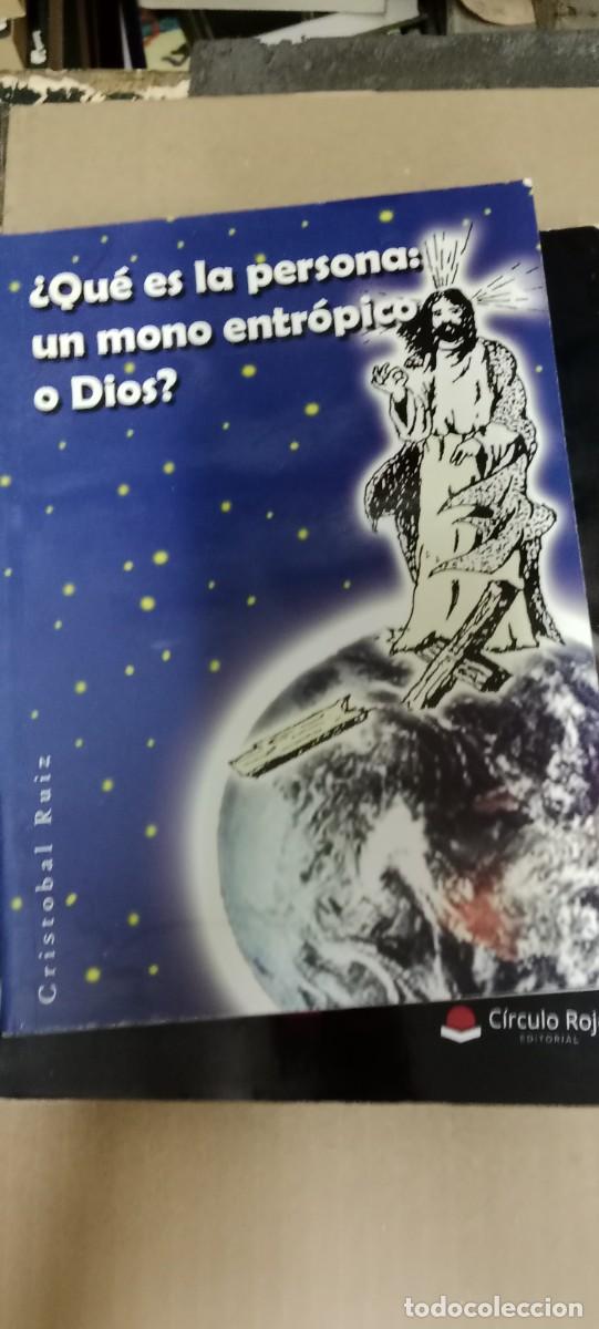 Libros de segunda mano: QUE ES LA PERSONA UN MONO ENTROPICO O DIOS CRISTOBAL RUIZ LIBRO GG-AUR