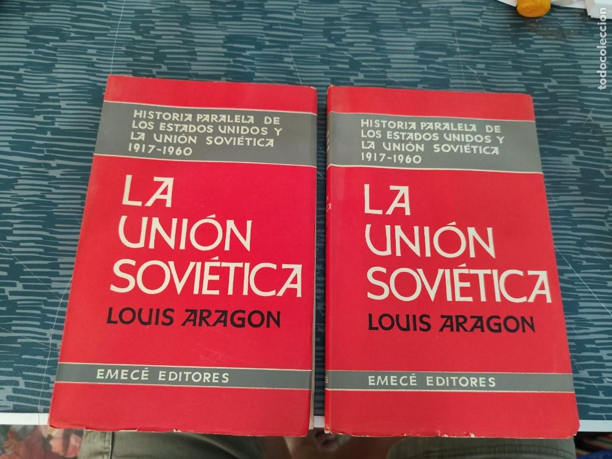 Livros em segunda m&atilde;o: LA UNION SOVI&Eacute;TICA,2 TOMOS,LOUIS ARAG&Oacute;N,EMECE EDITORES,1965, INTONSO.