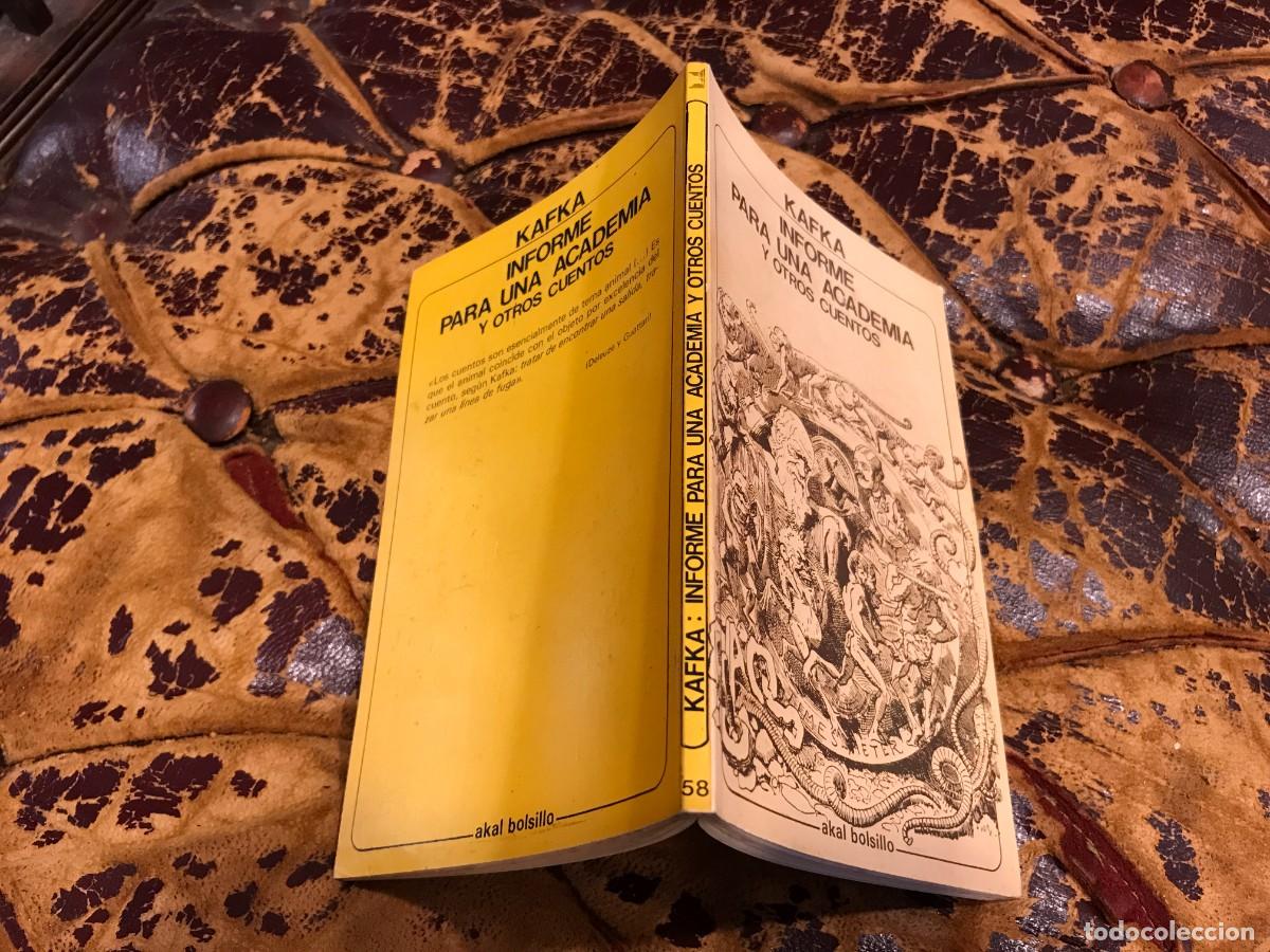 Libros de segunda mano: KAFKA. INFORME PARA UNA ACADEMIA Y OTROS CUENTOS. 1982, AKAL
