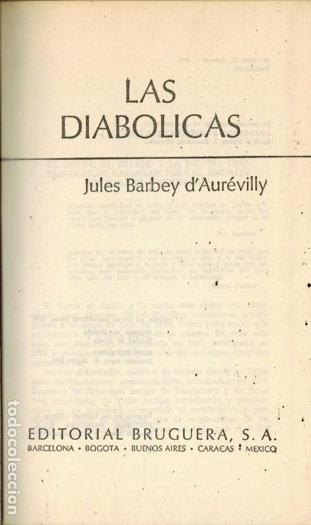 Libros de segunda mano: LAS DIAB&Oacute;LICAS por Jules Barbey