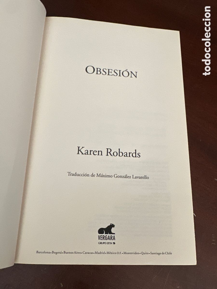 Libros de segunda mano: OBSESION. KAREN ROBARDS. VERGARA. - Foto 2