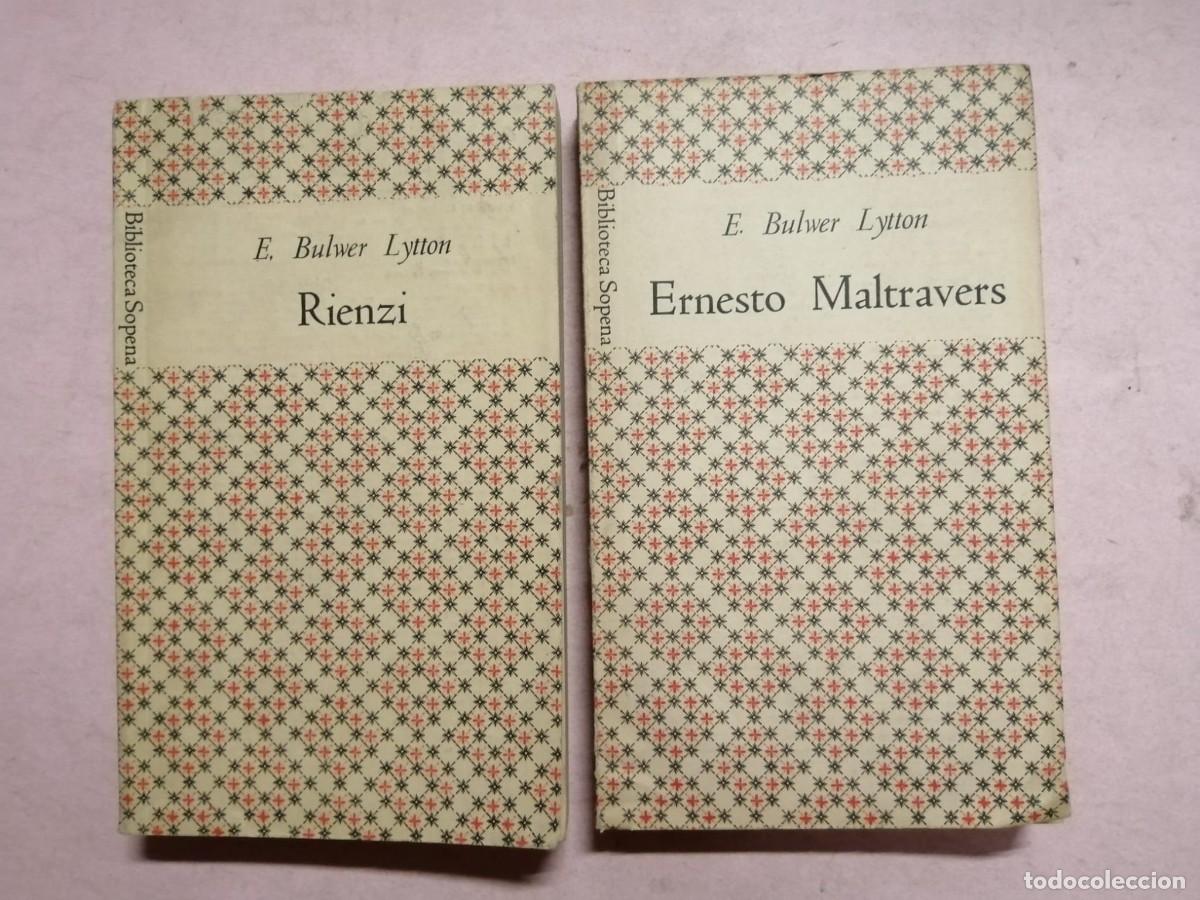 Libros de segunda mano: BIBLIOTECA SOPENA. RIENZI - ERNESTO MALTRAVERS (E. BULWER LYTTON)