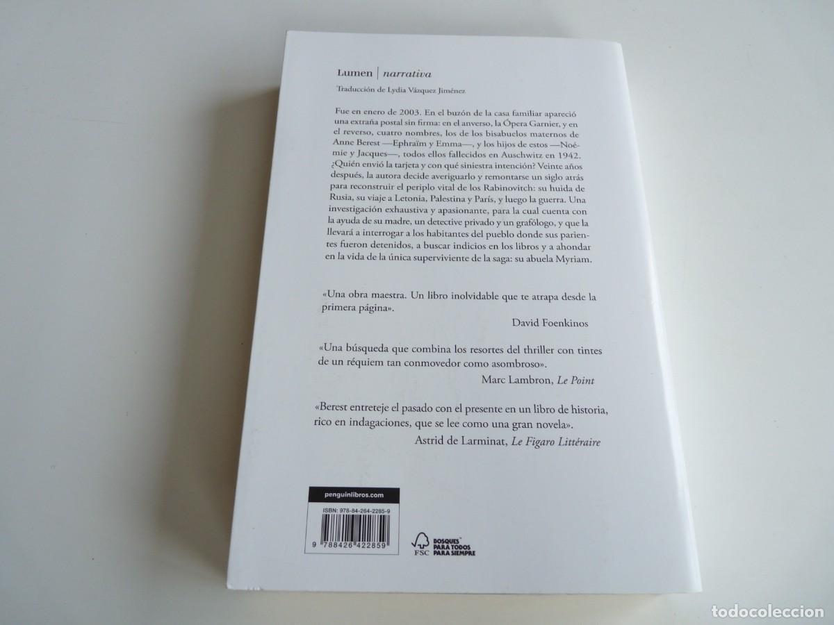 Libros de segunda mano: La postal Anne Berest - Foto 4