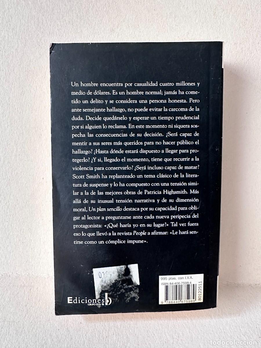 Libros de segunda mano: Scott Smith &ndash; Un Plan Sencillo - Foto 2