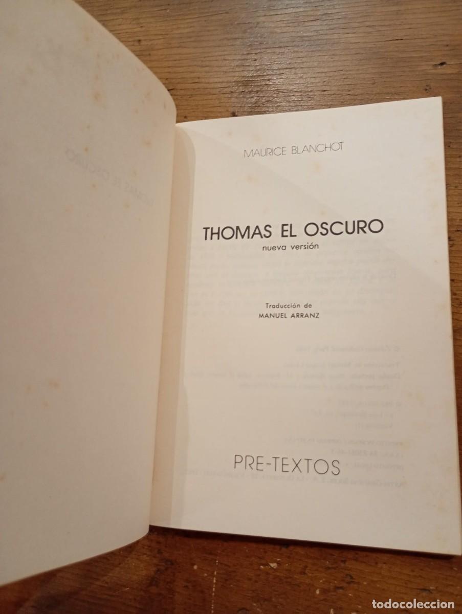Libros de segunda mano: Thomas El Oscuro, Maurice Blanchot. - Foto 2