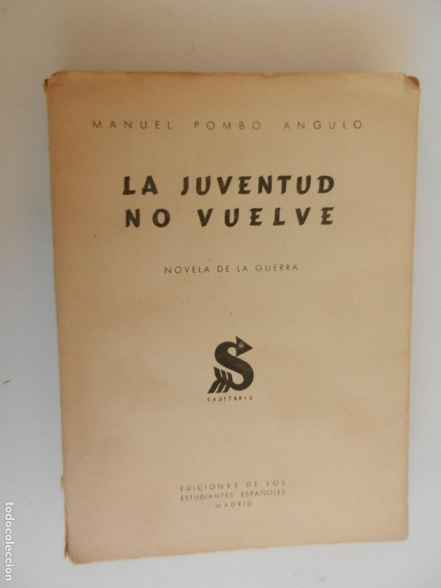 Libros de segunda mano: LA JUVENTUD NO VUELVE - NOVELA DE GUERRA MANUEL POMBO ANGULO - EDC SAGITARIO 1945