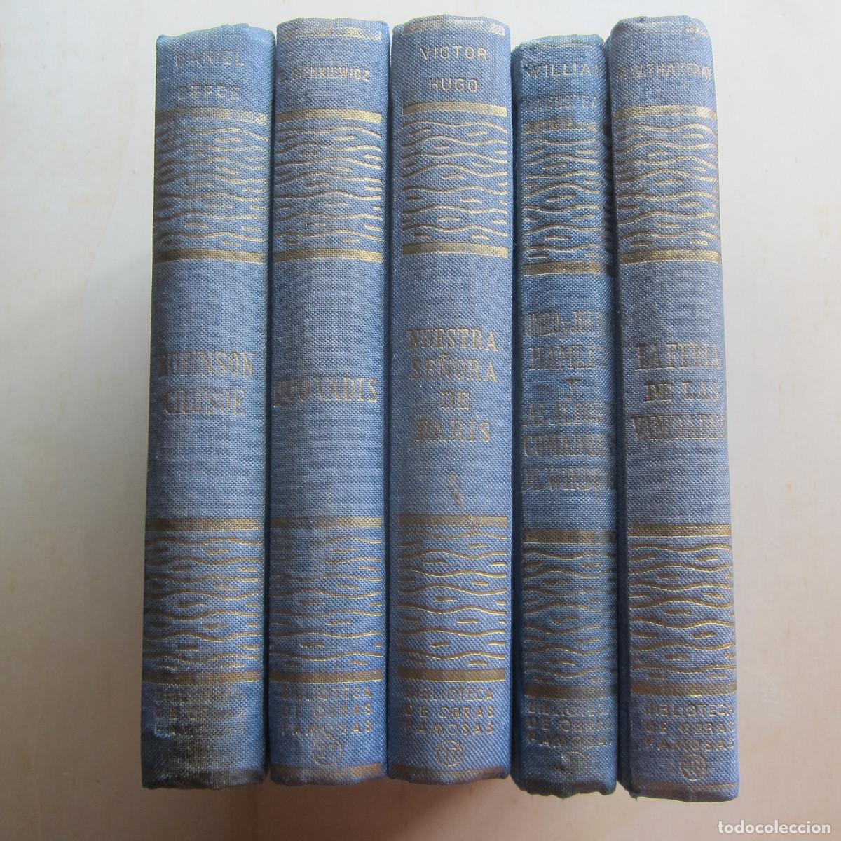 Libros de segunda mano: PACK BIBLIOTECA DE OBRAS FAMOSAS - THAKERAY, HUGO, SIENKIEWICZ... (ALONSO) 1969. 5 NOVELAS