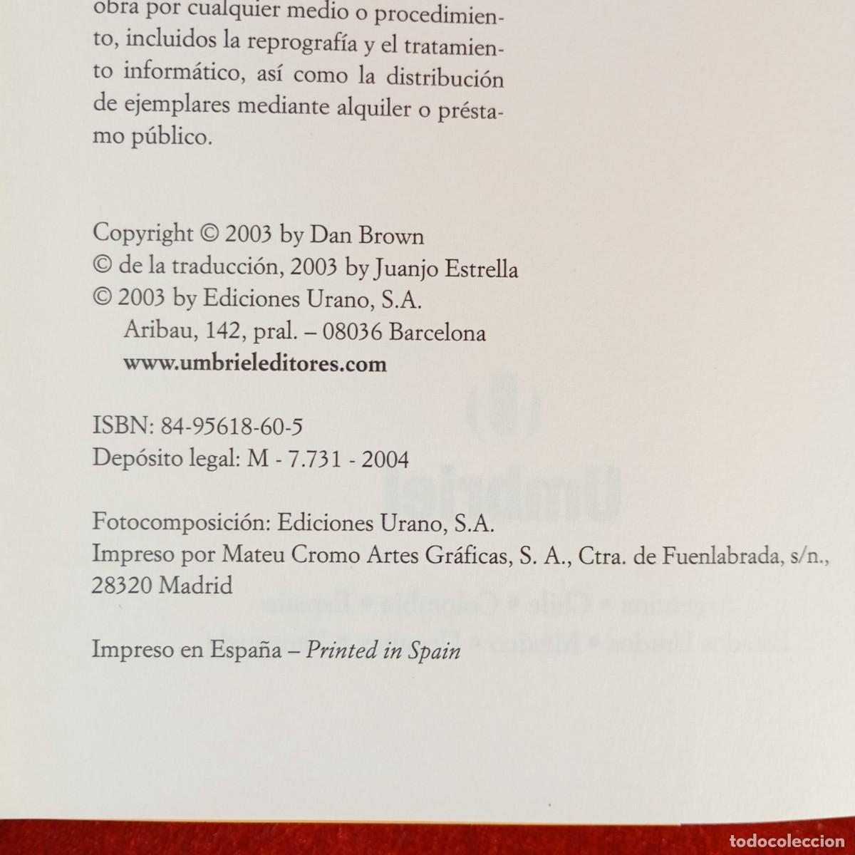 Libros de segunda mano: DAN BROWN - EL C&Oacute;DIGO DA VINCI - UMBRIEL / 990 - Foto 4