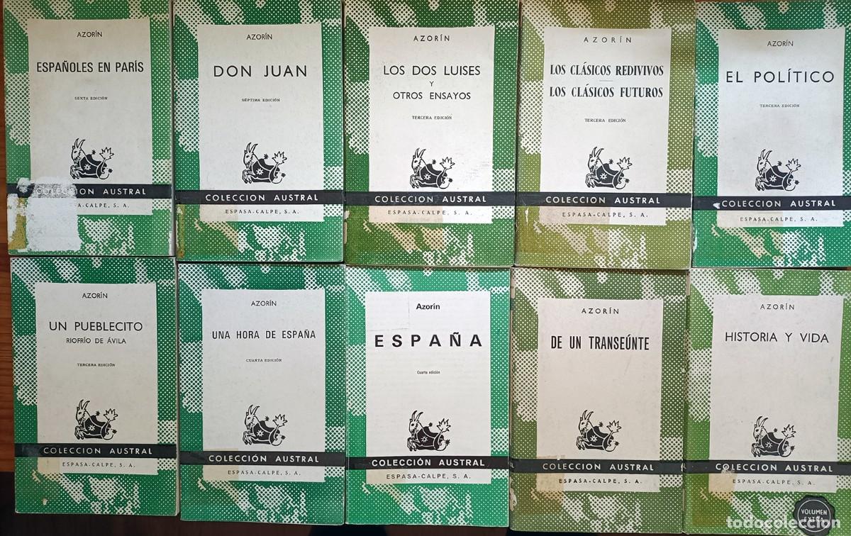 Libros de segunda mano: Lote de 10 libros de Azor&iacute;n de la colecci&oacute;n Austral