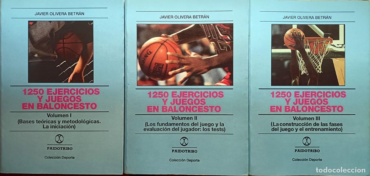 Libros de segunda mano: 1250 ejercicios y juegos en baloncesto. 3 tomos.