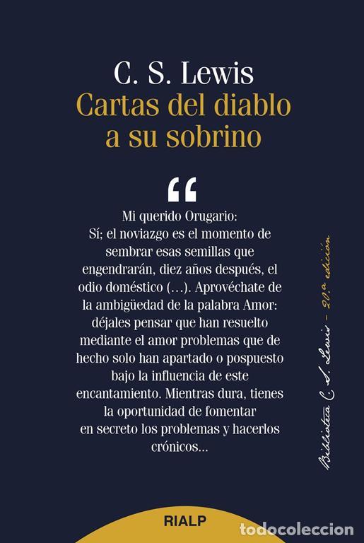 Libros de segunda mano: Cartas del diablo a su sobrino. - Lewis , Clive Staples.