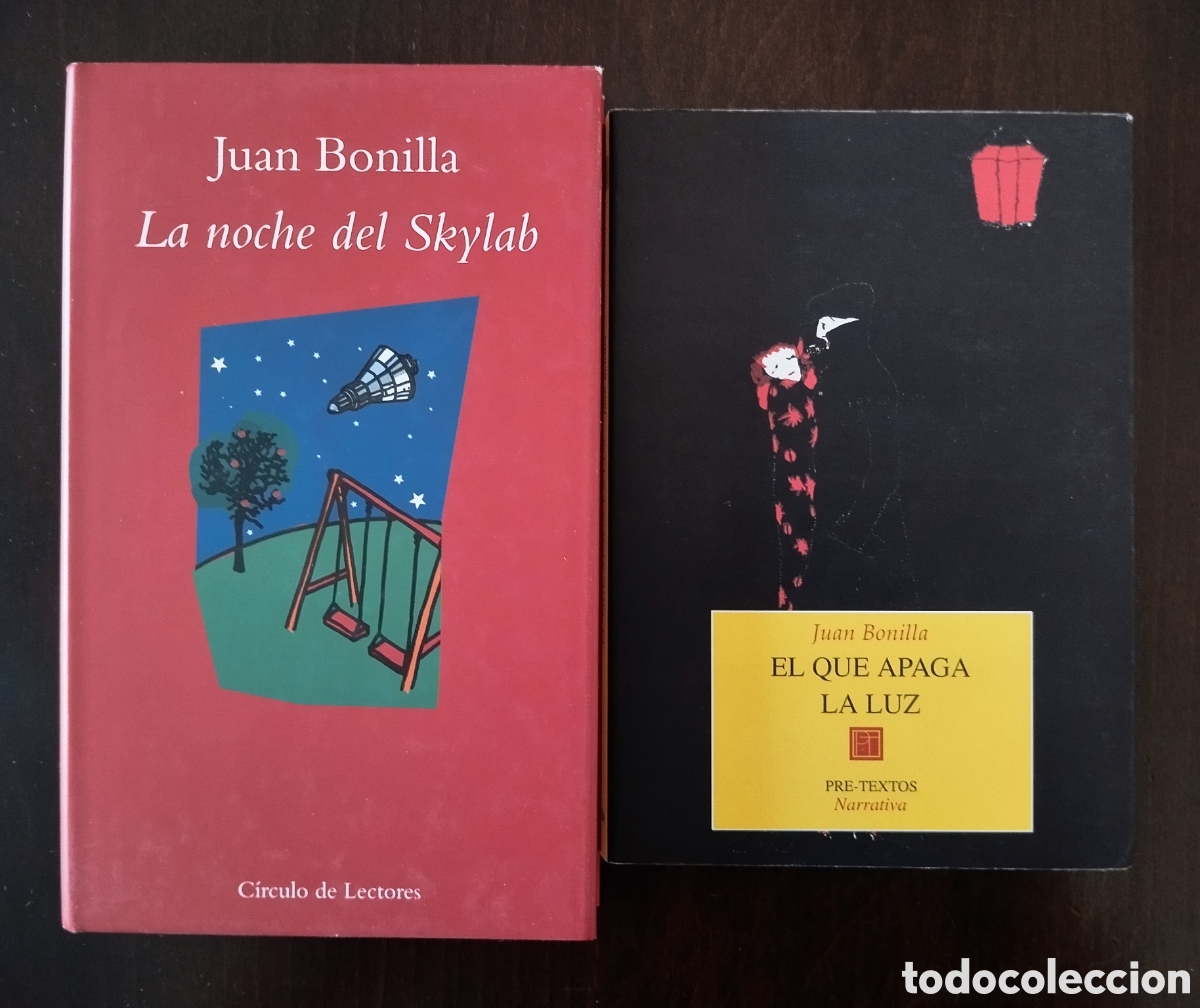 Libros de segunda mano: Lote 2 libros de cuentos de Juan Bonilla: La noche del Skylab + El que apaga la luz