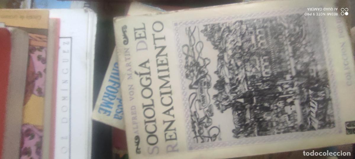 Libros de segunda mano: ALFRED VON MARTIN. SOCIOLOG&Iacute;A DEL RENACIMIENTO.