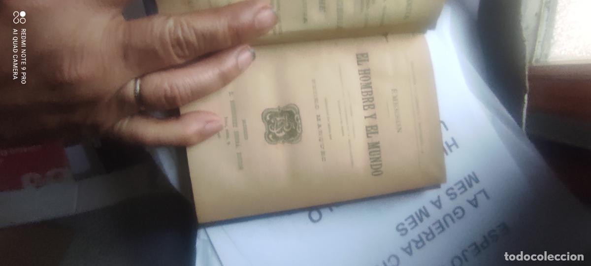Libros de segunda mano: EL HOMBRE Y EL MUNDO. EMERSON . ALMA SUPREMA, CONFIANZA EN SI MISMO, HEROISMO, AMISTAD