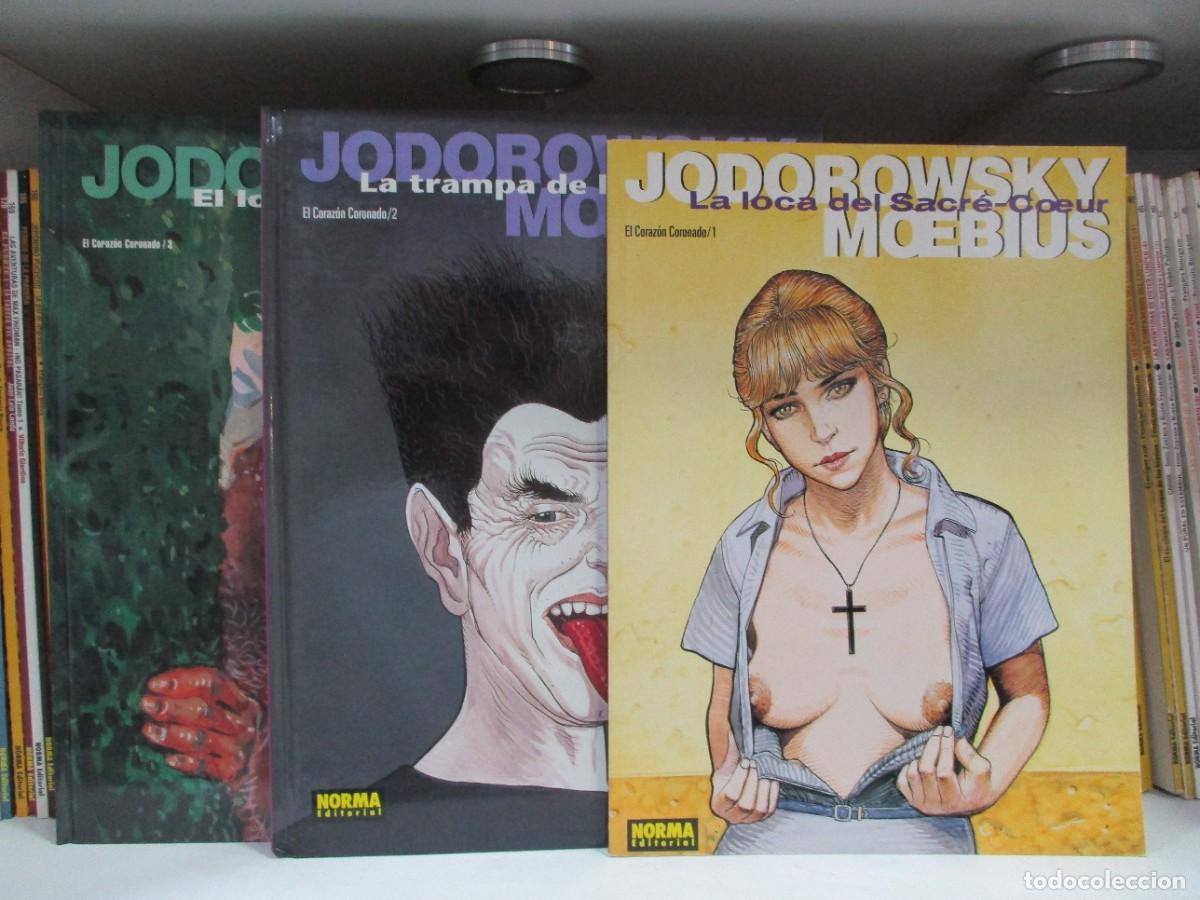 Libros de segunda mano: COLECCION COMPLETA EL CORAZON CORONADO - MOEBIUS / JODOROWSKY - TRES TOMOS - NORMA / HUMANOIDES