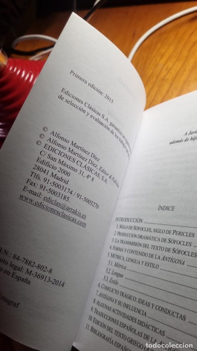 Libros de segunda mano: Ant&iacute;gona. S&oacute;focles. Ediciones cl&aacute;sicas. Nuevo - Foto 3