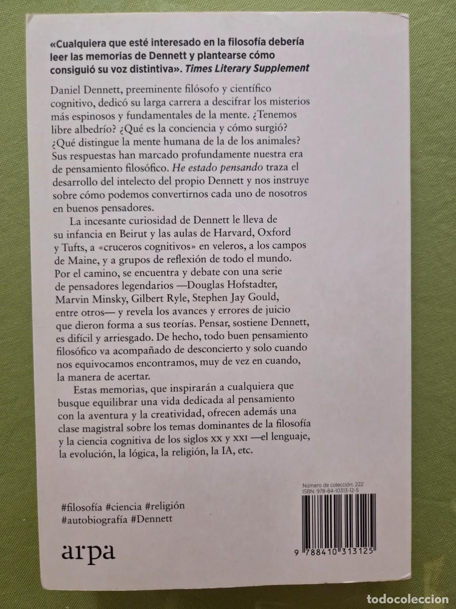 Libros de segunda mano: HE ESTADO PENSANDO - Daniel Dennett. - Foto 2