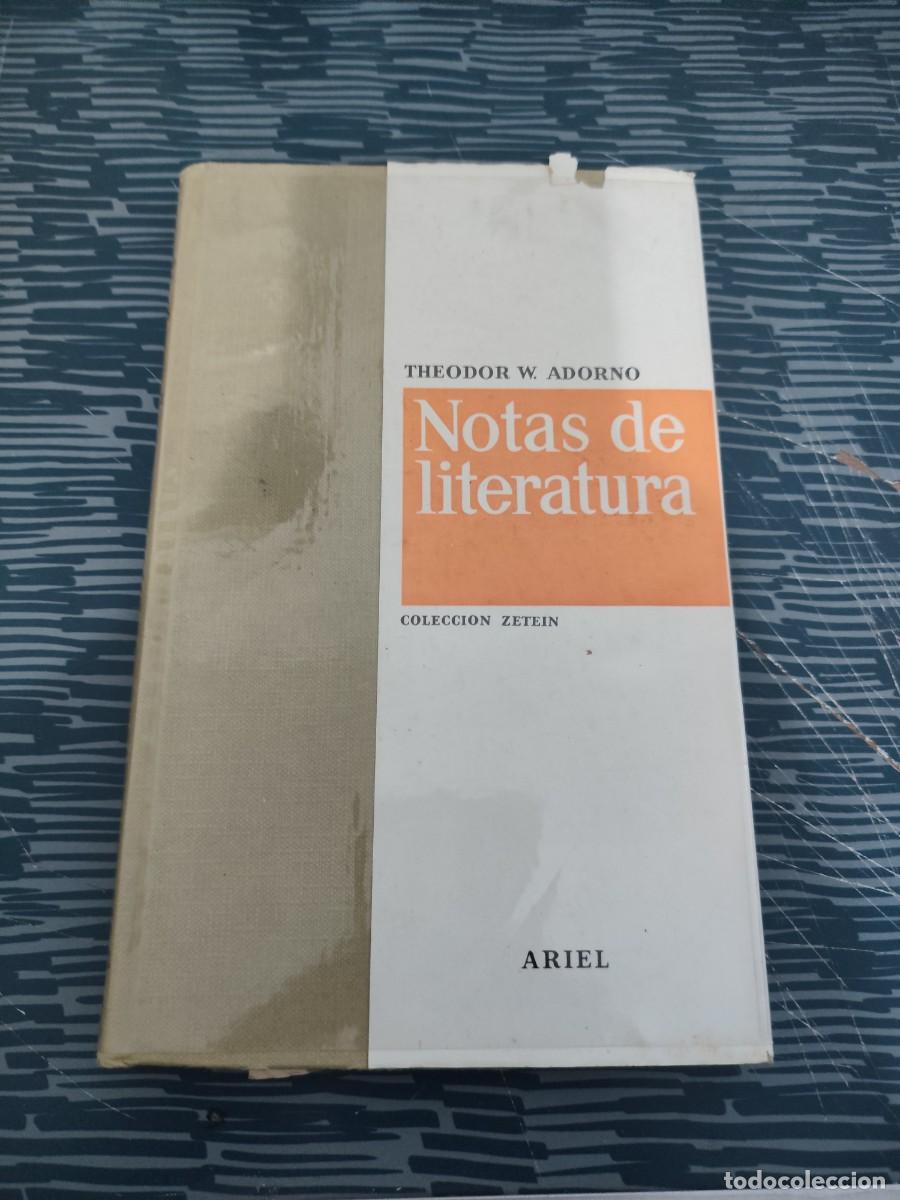 Libros de segunda mano: NOTAS DE LITERATURA,THEODOR W.ADORNO, ARIEL EDICIONES,1962,134 P&Aacute;GINAS.