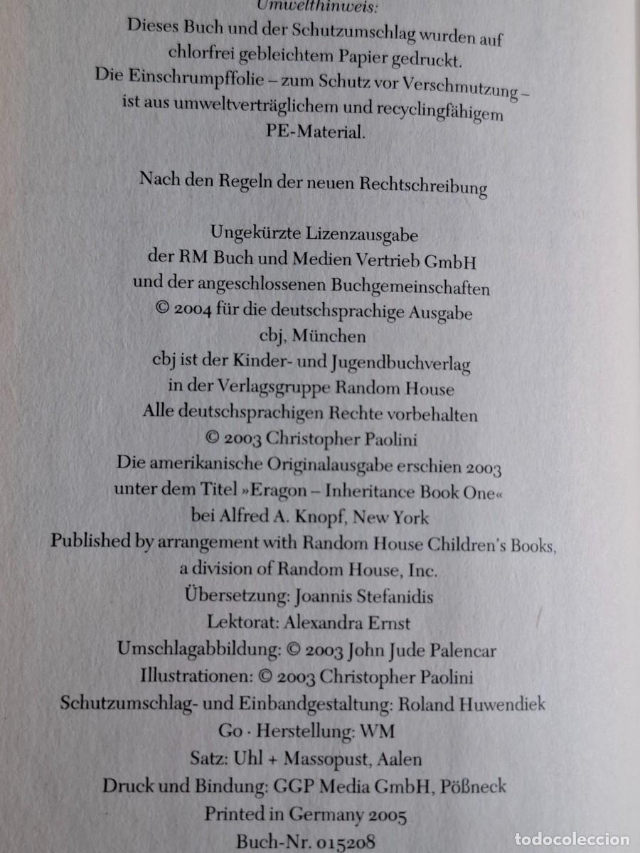 Libros de segunda mano: ERAGON - CHRISTOPHER PAOLINE - COLECCION 4 LIBROS - Foto 10