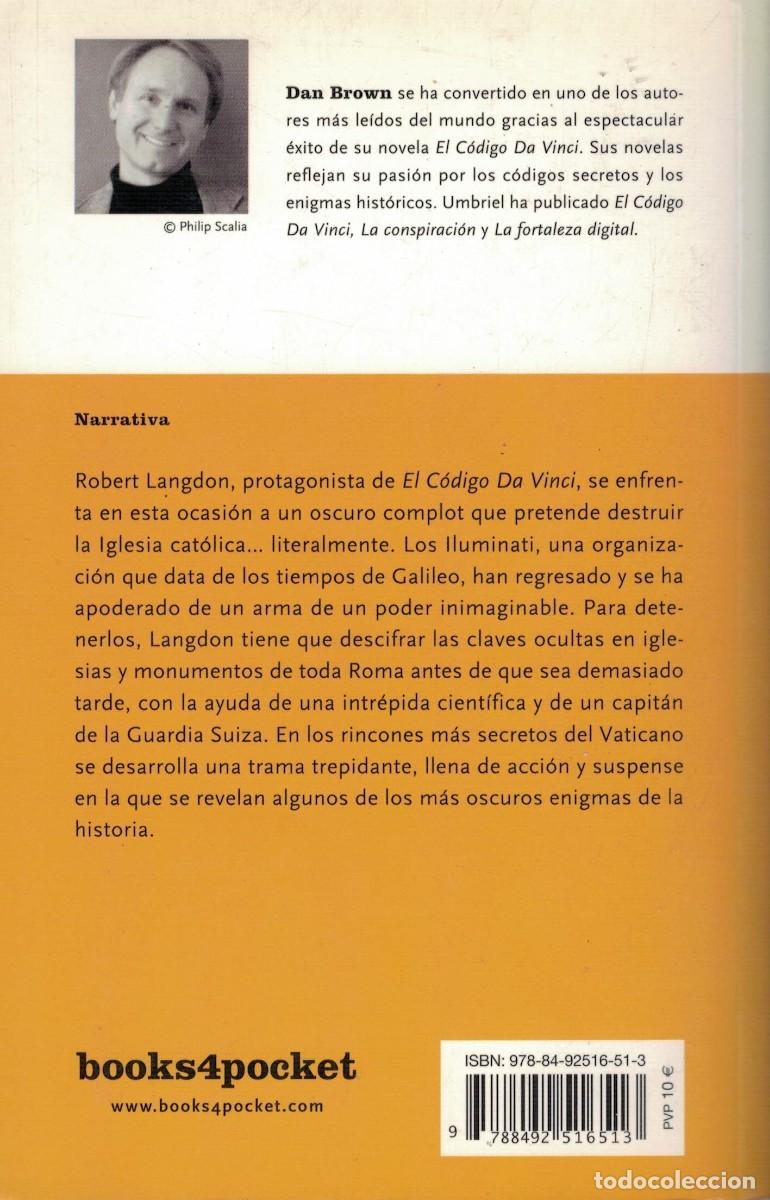 Libros de segunda mano: Dan Brown, &Aacute;ngeles y Demonios - Foto 2