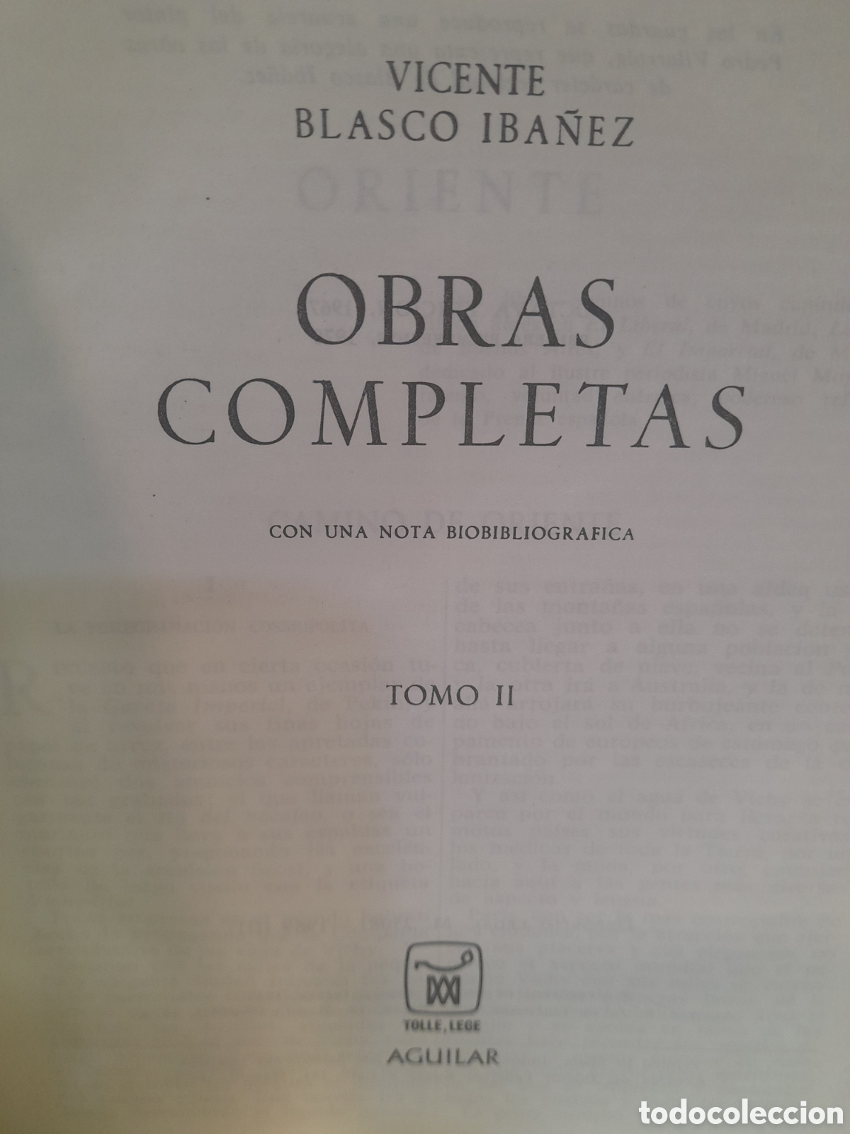 Livres d'occasion: Vicente Blasco Ib&aacute;&ntilde;ez. Obras Completas. Tomo II