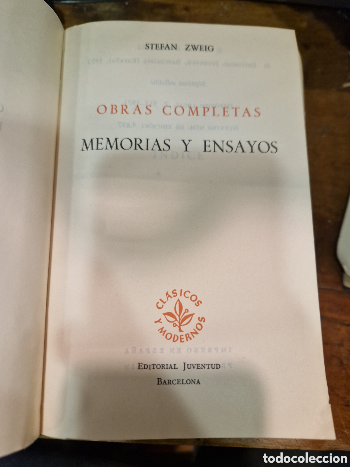 Libros de segunda mano: ZWEIG, Stefan Obras completas. IV: Memorias y ensayos