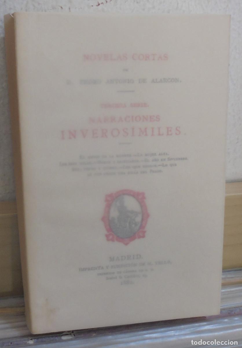 Libros de segunda mano: Narraciones inverosimiles. Pedro Antonio de Alarc&oacute;n. Edici&oacute;n facsimil