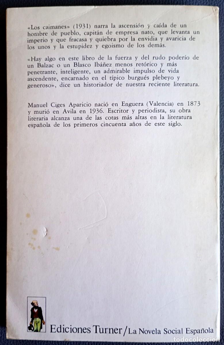 Libros de segunda mano: Manuel Ciges Aparicio . Los caimanes - Foto 2