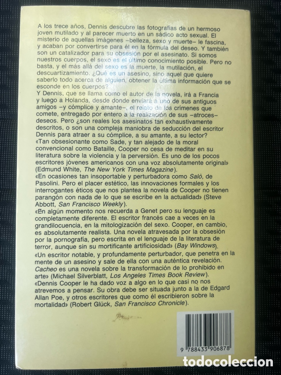 Libros de segunda mano: Cacheo Dennis Cooper Anagrama descatalogado - Foto 2