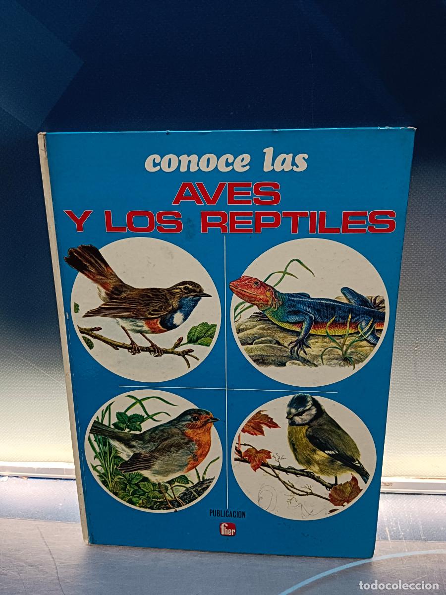 Libros de segunda mano: Libro, gran formato, ilustrado, conoce las aves y los reptiles, 1971 , Fher