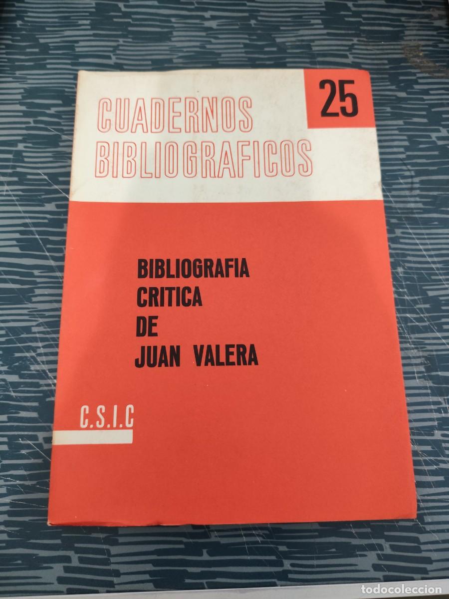 Libros de segunda mano: CUADERNOS BIBLIOGRAFICOS 25, BIBLIOGRAF&Iacute;A CRITICA DE JUAN VALERA,1970,182 P&Aacute;GINAS..